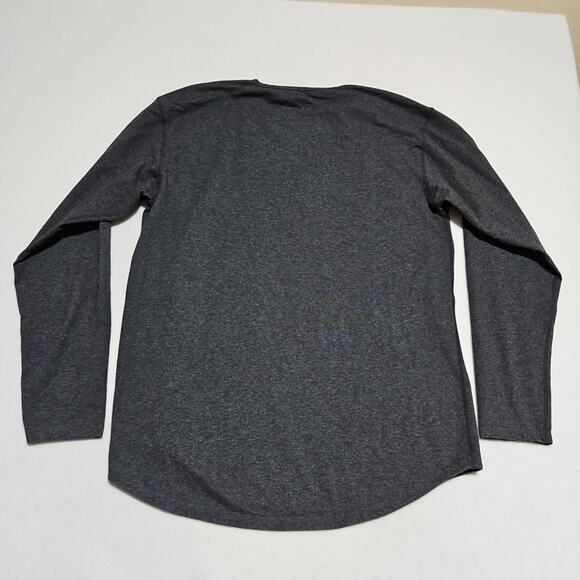 BYLT Mens L Premium Basic Drop Cut Lux Tee Long Sleeve Gray Athleisure Casual - Picture 10 of 10